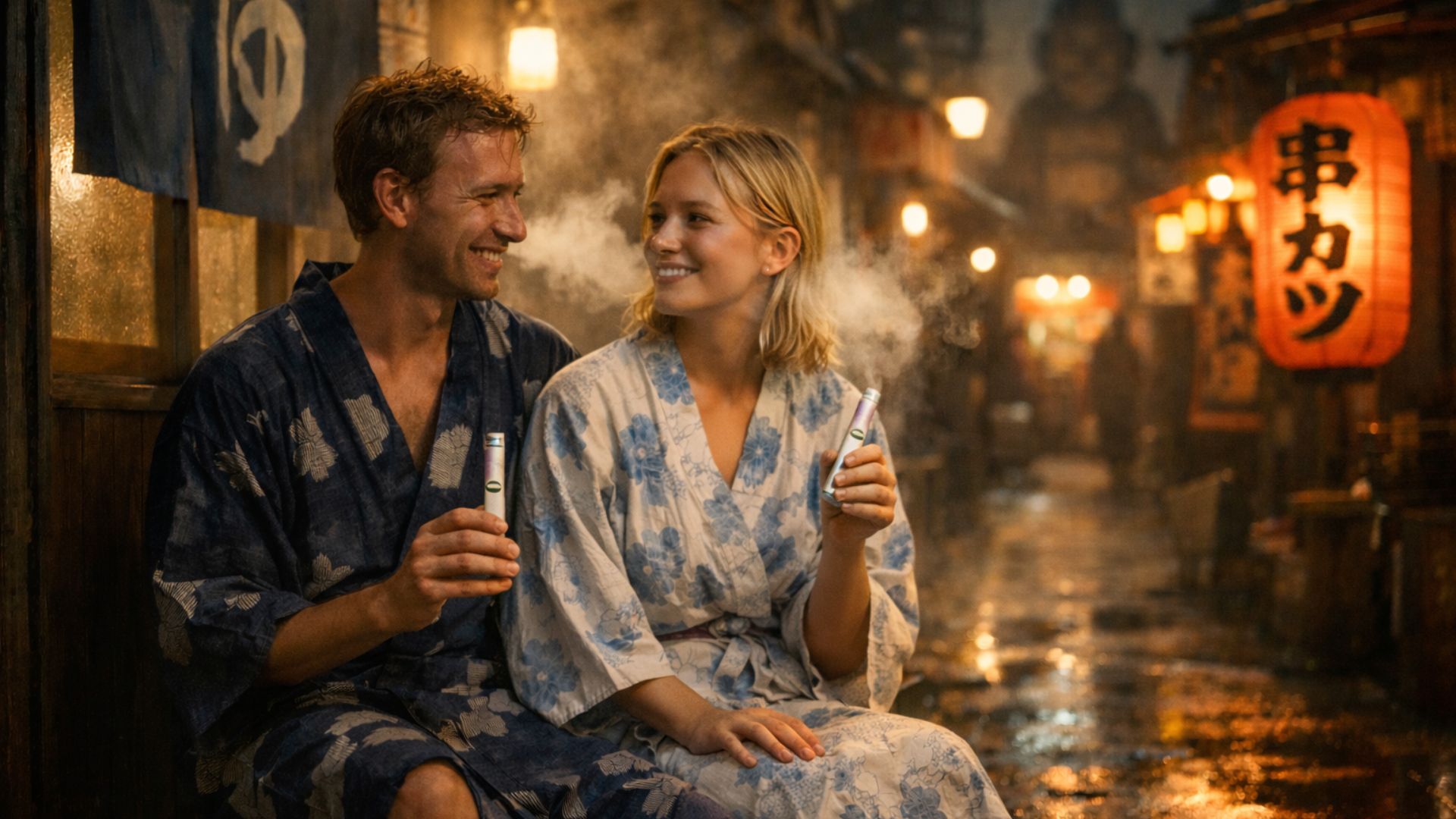 A serene night in Osaka: Premium CBD delivery.